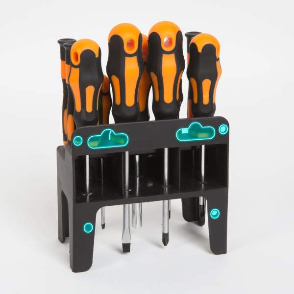 HANDY - Set şurubelniţe cu suport - 22 piese