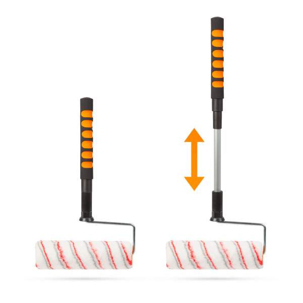 HANDY - Set role pentru vopsit cu mâner telescopic - 4 piese