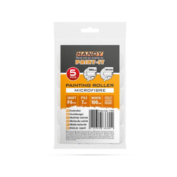HANDY - Rolă pentru vopsit - Cu microfibre - 100 mm 5 buc. /pachet
