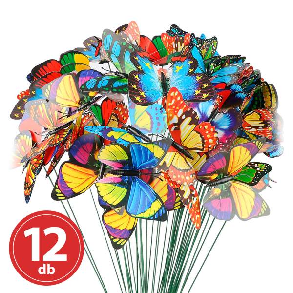 Fluturi decorativi cu tijă - 29 cm - plastic