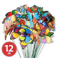 Fluturi decorativi cu tijă - 29 cm - plastic