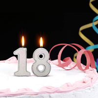 Lumânare pentru tort în forma cifrei 2