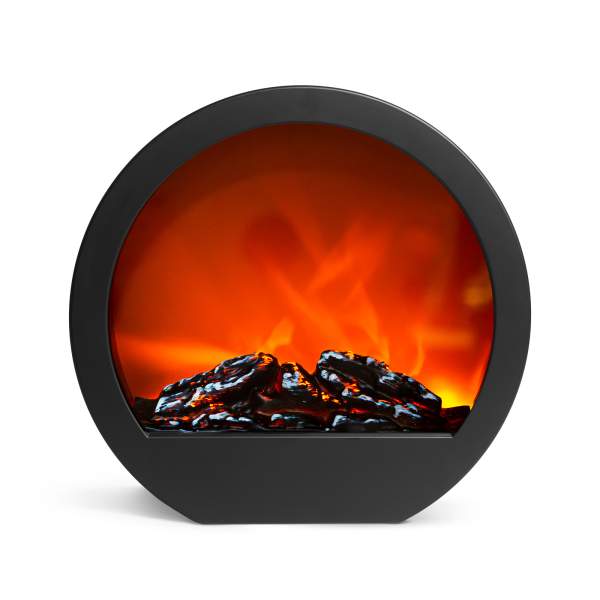 Șemineu cu efect de flacără LED - baterie / rețea - 35 x 12 x 38 cm