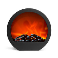 Șemineu cu efect de flacără LED - baterie / rețea - 35 x 12 x 38 cm