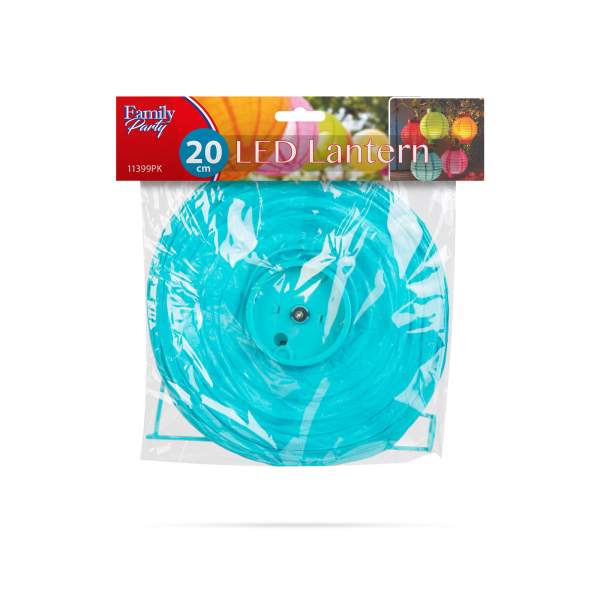 Lampion LED - Albastru - 2 x AAA