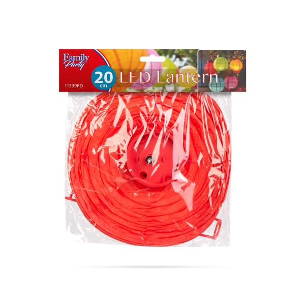 Lampion LED - Roșu - 2 x AAA