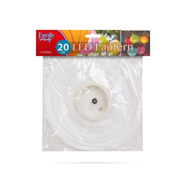 Lampion alb - 1 LED - Alb - 2 x AAA