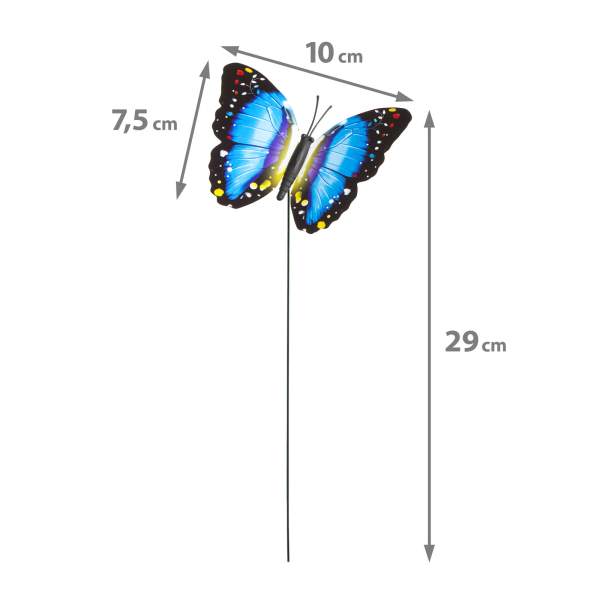 Fluturi decorativi cu tijă - 29 cm - plastic