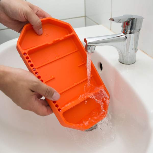 HANDY - Tavă cauciuc pemtru unelte, cu compartimente şi suport pentru bituri