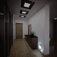 Lumină de direcție - cu senzor de mișcare și senzor de lumină - 4 x AA - argintiu periat