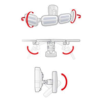 Reflector solar cu senzor de mișcare - cu unitate solară prin cablu - 8 LED-uri COB