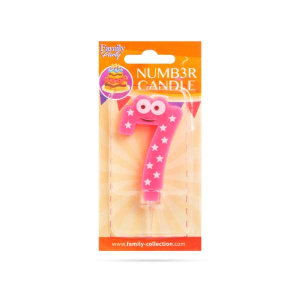 Lumânare pentru tort în forma cifrei 7