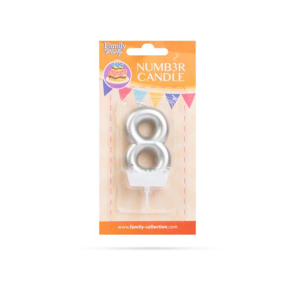 Lumânare pentru tort în forma cifrei 8