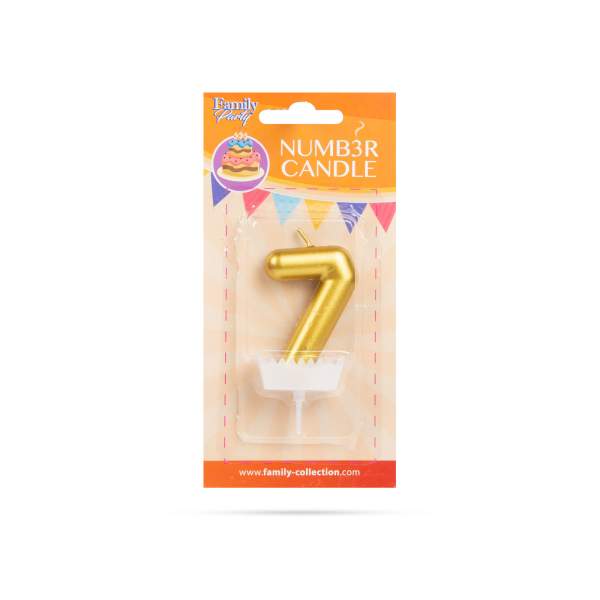 Lumânare pentru tort în forma cifrei 7