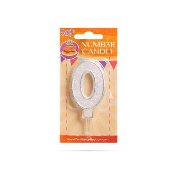 Lumânare pentru tort în forma cifrei 0