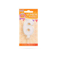 Lumânare pentru tort în forma cifrei 6