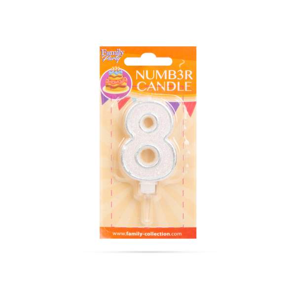 Lumânare pentru tort în forma cifrei 8