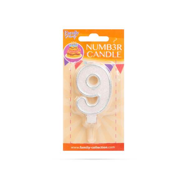 Lumânare pentru tort în forma cifrei 9