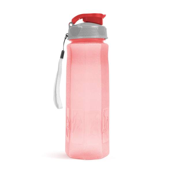 Resigilat - Sticlă sport - plastic, transparent - 800 ml - 3 culori