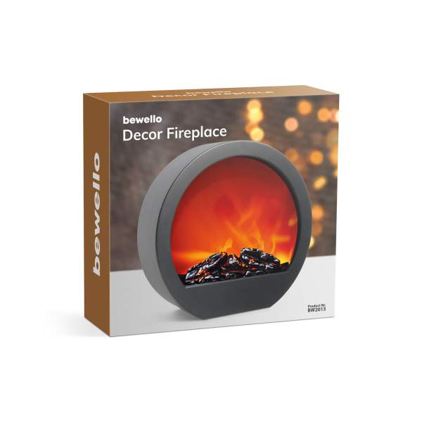 Șemineu cu efect de flacără LED - baterie / rețea - 35 x 12 x 38 cm