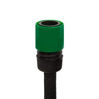 Furtun poros pentru irigare prin picurare, cu racorduri rapide, 20 m negru