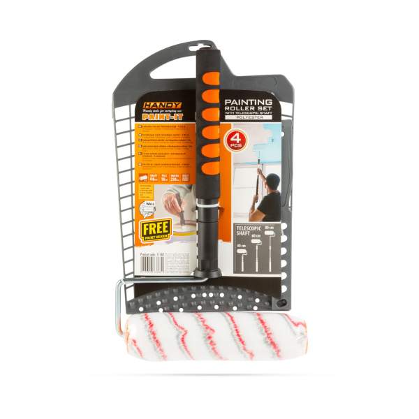 HANDY - Set role pentru vopsit cu mâner telescopic - 4 piese