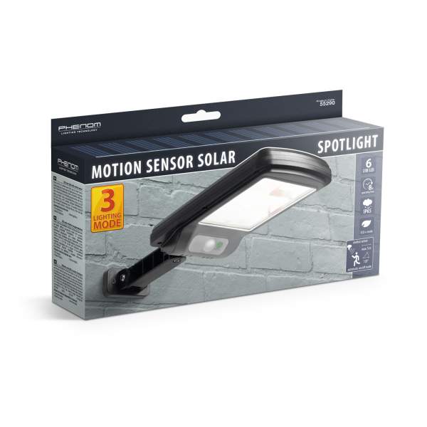 Reflector solar cu senzor de miscare - perete - 6 LED-uri