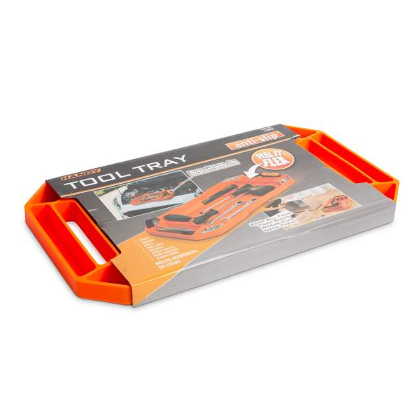 HANDY - Tavă cauciuc pentru unelte, cu compartimente şi mâner - 53 x 29,5 x 3,5 cm