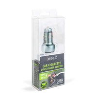 Adaptor brichetă auto cu tip C PD și priză USB, încărcare rapidă - afișaj de tensiune - 48W