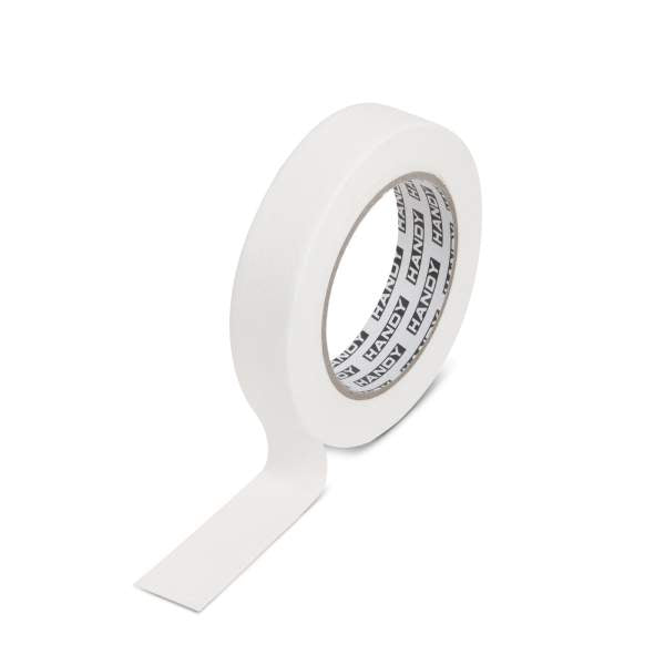 Bandă de mascare - cu adeziv pe bază de solvent - 50 m x 19 mm - albă