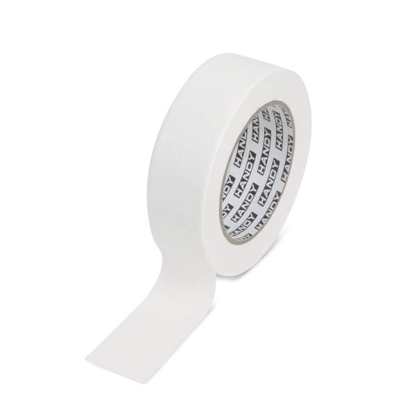 Bandă de mascare - cu adeziv pe bază de solvent - 50 m x 30 mm - albă