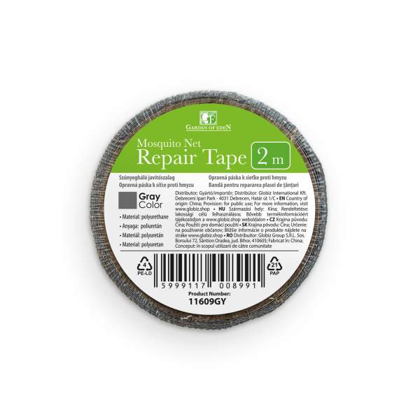 Bandă de reparare plasă de țânțari - 2 m x 5 cm - gri