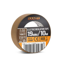 Banda izolatoare- 19 mm x 10 m - Maro