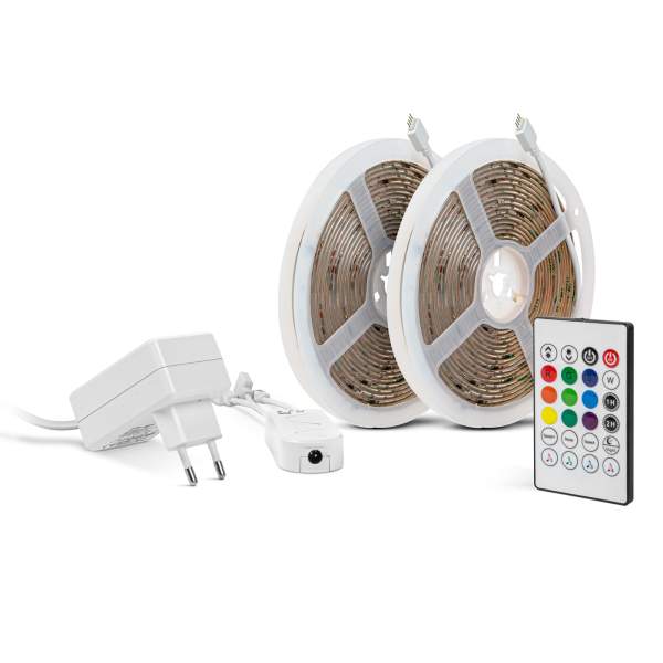 Bandă LED inteligentă RGB SMD - 30 LED-uri / m - 2 x 5 m / pachet