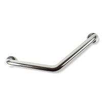 Bară de sprijin baie înclinată 45° – oțel inoxidabil cromat – 25 + 25 cm – max 200 kg