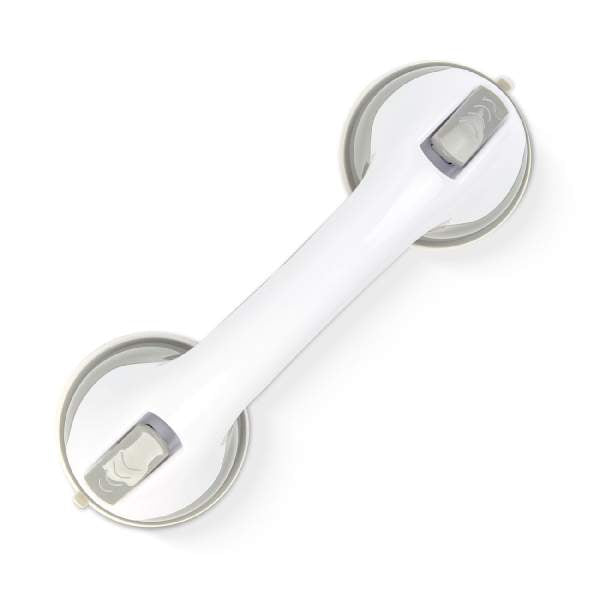 Mâner de sprijin pentru baie cu ventuze – 30 cm – alb – max 50 kg