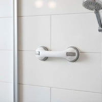 Mâner de sprijin pentru baie cu ventuze – 30 cm – alb – max 50 kg