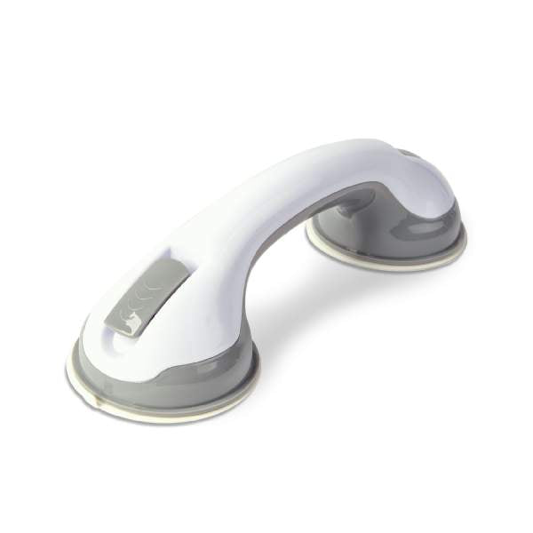 Mâner de sprijin pentru baie cu ventuze – 30 cm – alb – max 50 kg