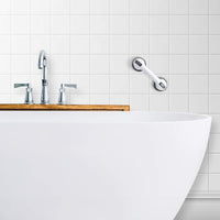 Mâner de sprijin pentru baie cu ventuze – 30 cm – alb – max 50 kg