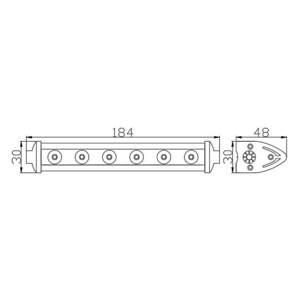 Bară Led Auto Off Road - 18W - 6 SMD LED Carguard