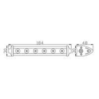 Bară Led Auto Off Road - 18W - 6 SMD LED Carguard