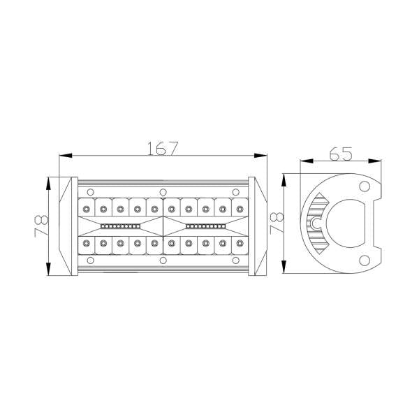 Bară Led Auto Off Road - 40W - 40 SMD LED Carguard