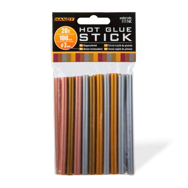Baton termoadeziv -7 x 100 mm - coloare metalică - 10 buc/pachet