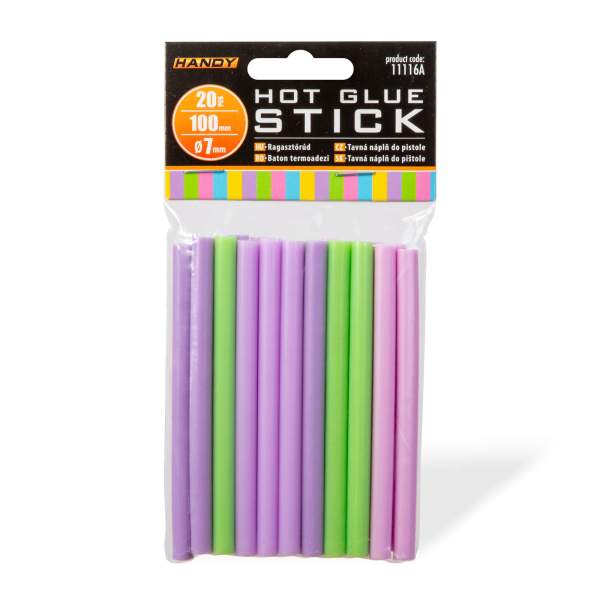 Baton termoadeziv -7 x 100 mm - colorat macaron - 10 buc/pachet