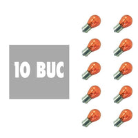 Bec auto Portocaliu PY21W- BAU15s 12V 21W - set de 10 - CARGUARD