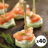 Bețișoare din bambus - 9 cm - 40 buc/pachet