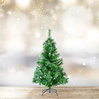 Brad artificial – 120 cm – cu ramuri dese – PVC – înzăpezit