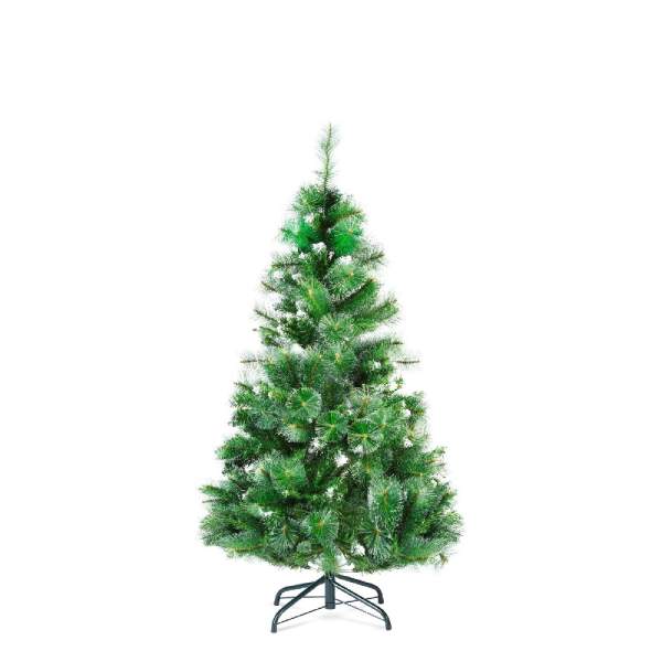 Brad artificial – 150 cm – cu ramuri dese – PVC – înzăpezit