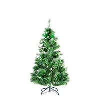 Brad artificial – 150 cm – cu ramuri dese – PVC – înzăpezit