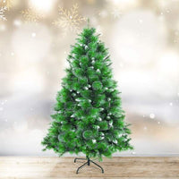 Brad artificial – 180 cm – cu ramuri dese – PVC – înzăpezit